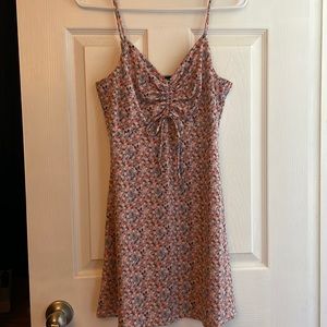 NWOT - lalaland (Nordstrom Rack) Pink & Blue Floral Sundress w/ Tie Detailing